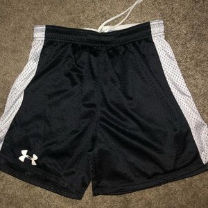Under Armour black and white basketball shorts